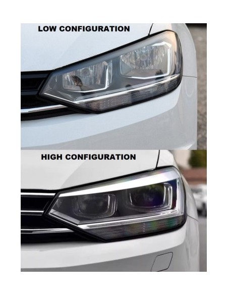 Right headlight glass compatible with Volkswagen Touran 2 High Configuration models (2016 - 2023)