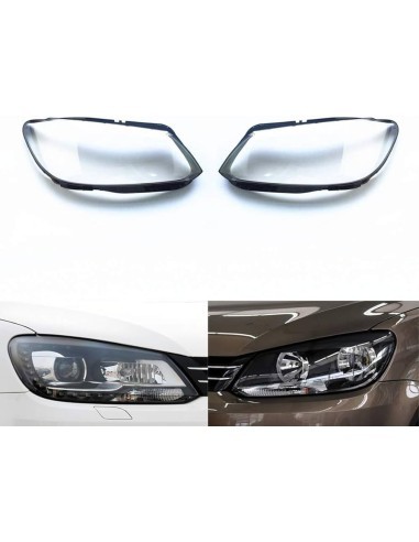 Set of 2 headlight glasses compatible with...