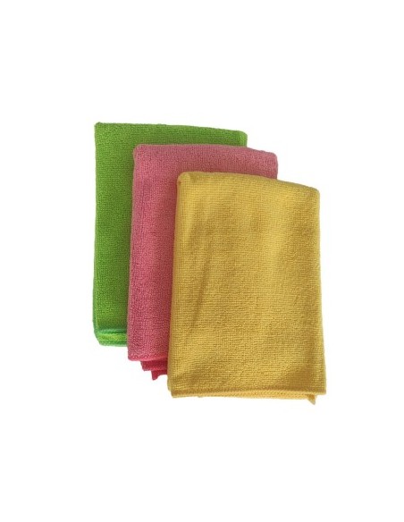 Set of 3 Microfiber Cloths 40X40 220G/M2 Mega Drive