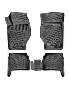 Rubber tray-style car mats set for Kia Sorento I 2002-2009