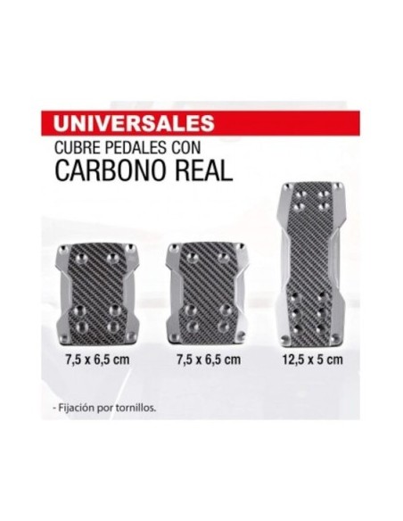 Aluminum Carbon Car Pedal Ornament Set – Silver