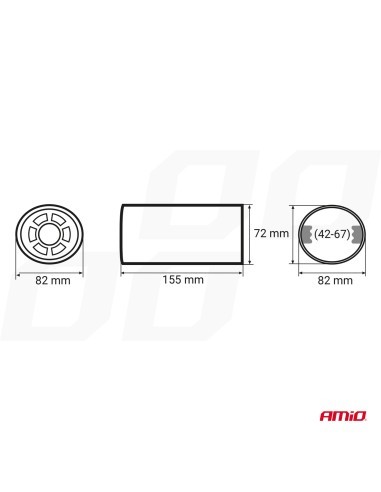 Rozsdamentes acél kipufogó dísz 42-67mm, Hossz...