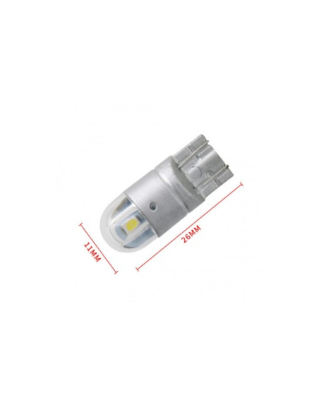 T10 (W5W) Fehér autós LED, vízálló, canbus nélkül
