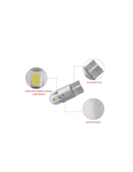 T10 (W5W) Fehér autós LED, vízálló, canbus nélkül