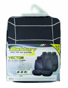 Universal Seat Cover Set "VECTOR" Black/White Bottari 2