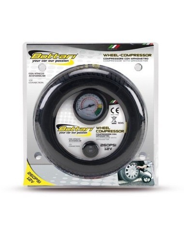12V Bottari Car Compressor with Pressure Gauge