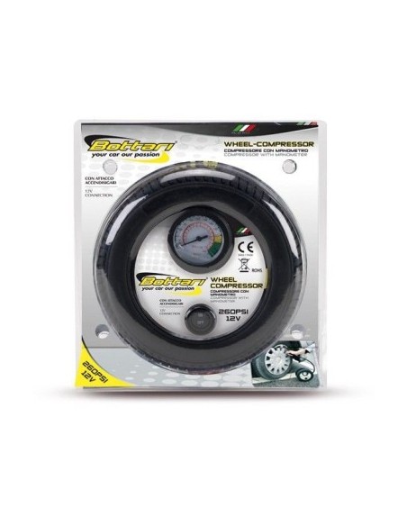 12V Bottari Car Compressor with Pressure Gauge