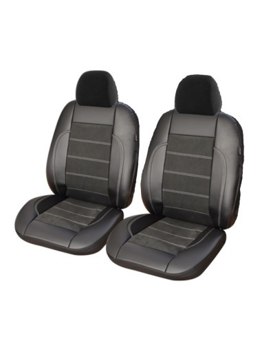 Exclusive Leather & Alcantara Seat Cover Set 2 pcs