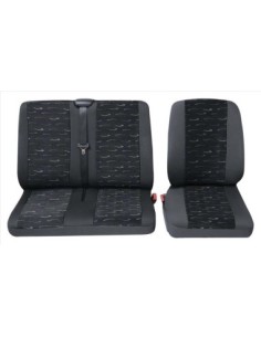 Universal Seat Covers Set Front/Rear for Vans Petex Black...