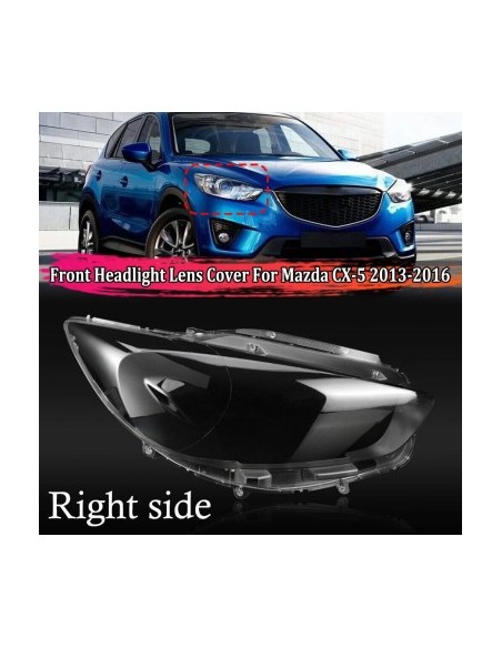 Right headlight glass for Mazda CX-5 Generation 1 without Facelift (2012 - 2015)