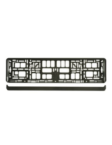 Black License Plate Holder with Strip 1 Pc Mega...