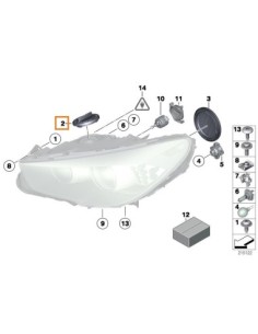 Small headlight cover for BMW Series 5 F10/F11 (2010 -... 2