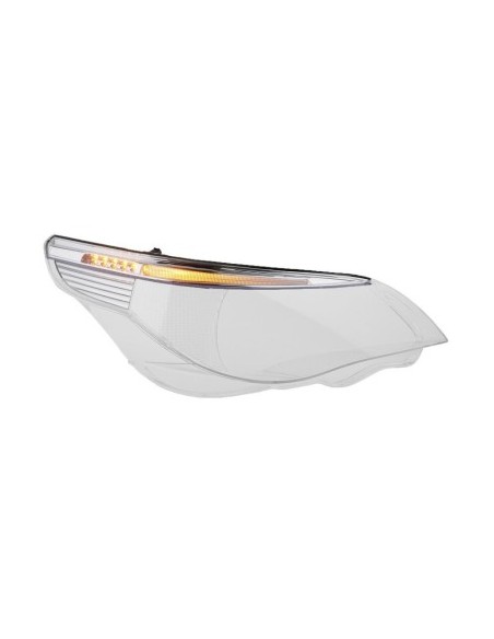 Right headlight glass for BMW Series 5 E60/E61 xenon headlight without adaptive (2004-2007)