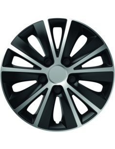 Set of 16` silver&black wheel covers quick 4pcs