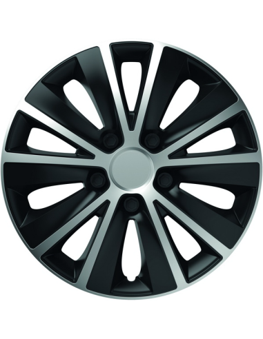 Set of 16` silver&black wheel covers quick 4pcs