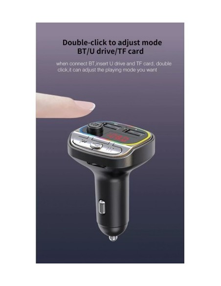 FM Modulator 12-24V Bluetooth 5.0 with Fast Charge Car Charger Function - C21