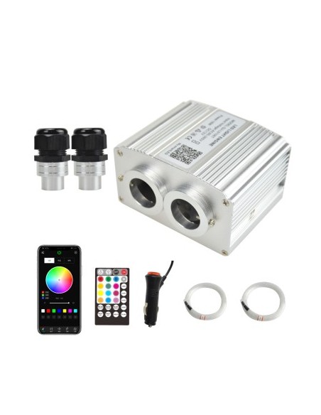 Kit Fibra Optica Plafon Instelat TWINKLE RGBW 900 Fire 4M 0.75mm cu aplicatie