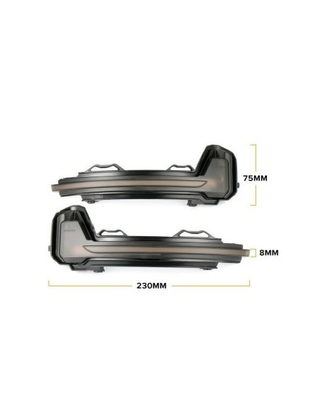 Set of 2 Dynamic LED Mirror Indicators compatible with VW Tiguan MK2, Touareg MK3