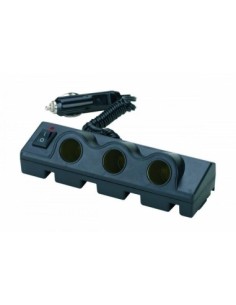 Triple socket with extension cable and switch 12V/24V...