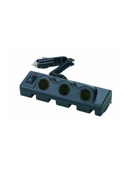 Triple socket with extension cable and switch 12V/24V Bottari