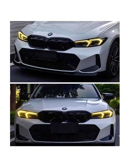 2 darab sárga CSL Style Angel Eyes DRL készlet BMW 3-as Sorozat G20 LCI Facelift 2018-2022-hez