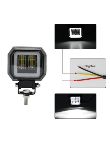 LED проектор с angel eyes за офроуд автомобили,...