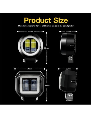 LED проектор с angel eyes за офроуд автомобили,...