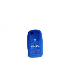 Silicone Car Key Flip Case for VW 4 Buttons Blue