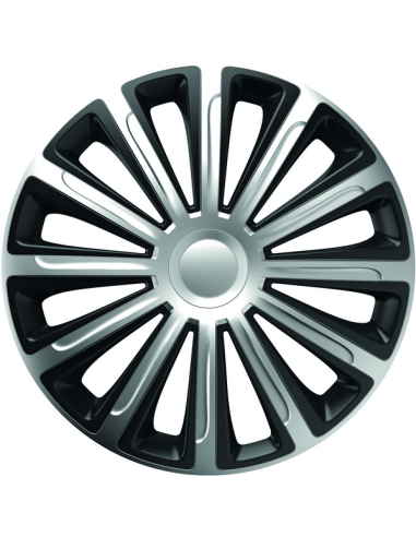 Set of wheel covers 16` silver&black trend 4pcs