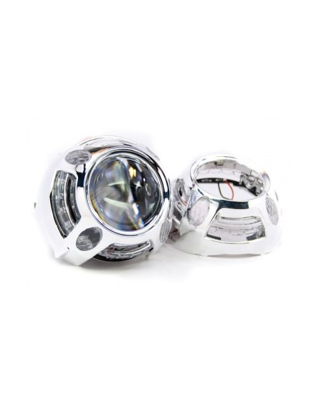 Set of 2 Bixenon 2.5" Lenses with D2S Bulbs and Included Decorations