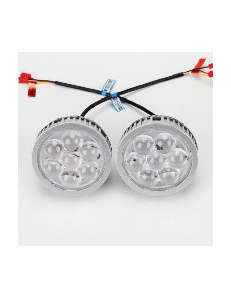 2 db 3"-os LED projektor autóhoz / motorhoz távolsági fényszóróhoz nappali menetfénnyel, DRL 35W, 12V, 3000Lm - i6