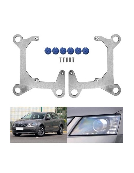 Set of 2 adapter frames for replacing the lenses on Skoda Octavia 3
