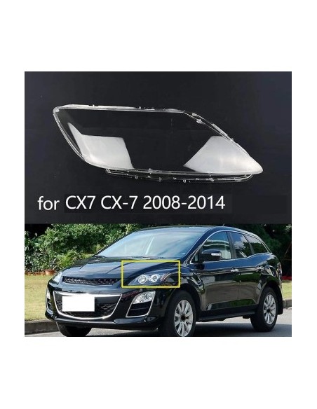 Left headlight glass for Mazda CX-7 (2006 - 2012)