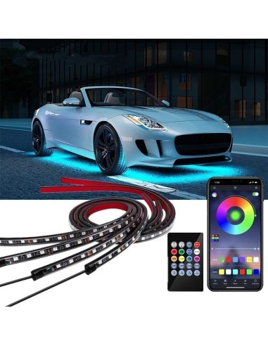 RGB Multicolor Under Car Lighting Kit with...