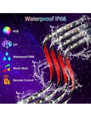 RGB Multicolor Under Car Lighting Kit with...