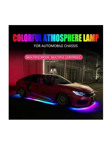 Car Under Lighting Kit Symphony, dynamic, multicolor RGB with remote control and phone app 12V, 2x120cm and 2x90cm