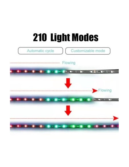 Car Under Lighting Kit Symphony, dynamic, multicolor RGB with remote control and phone app 12V, 2x120cm and 2x90cm
