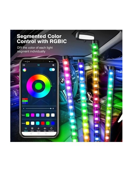 Symphony Ambient Light Kit, Dynamic, RGB with remote control, 12V, 12 LEDs, 22 cm