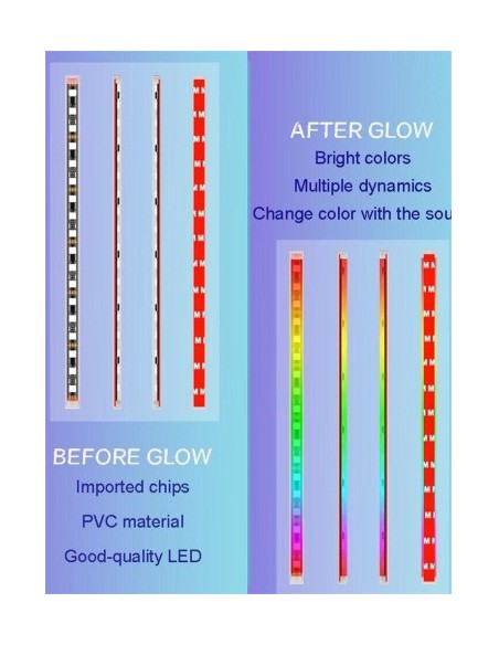 Symphony Ambient Light Kit, Dynamic, RGB with remote control, 12V, 12 LEDs, 22 cm