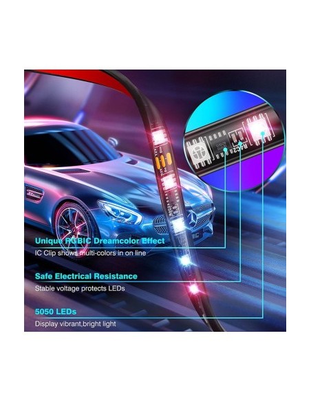 Symphony Ambient Light Kit, Dynamic, RGB with remote control, 12V, 12 LEDs, 22 cm