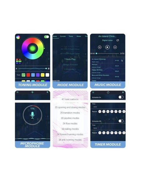Symphony Ambient Light Kit, Dynamic, RGB with remote control, 12V, 12 LEDs, 22 cm