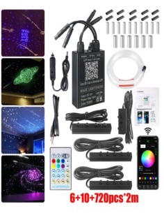 Starry Ceiling Kit + falling stars 16W RGBW 720 wires at...
