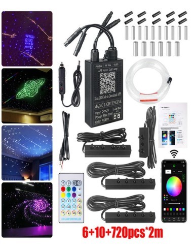 Starry Ceiling Kit + falling stars 16W RGBW 720...