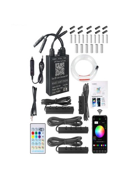 Starry Ceiling Kit + falling stars 16W RGBW 720 wires at 2m combined