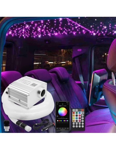 RGBW Twinkle Star Ceiling Fiber Optic Kit with...