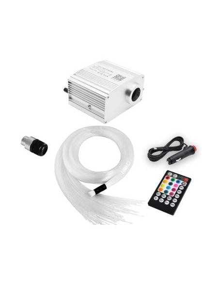 RGBW Twinkle Star Ceiling Fiber Optic Kit with 300 Fibers, 2M Length, 0.75mm Thickness with Phone App and Remote Control