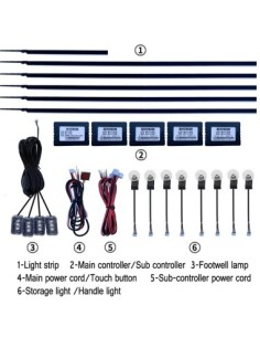 Wireless Ambient Light Kit with LED, Acrylic 18 in 1 -...
