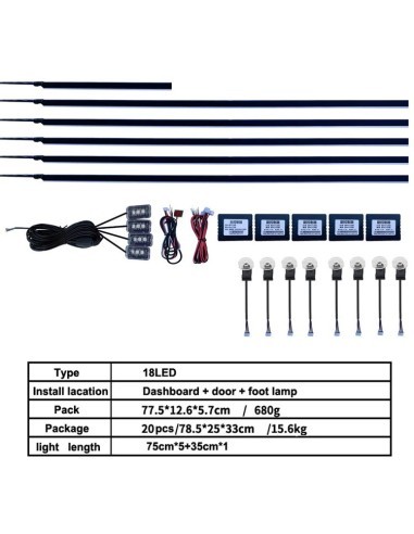 Wireless Ambient Light Kit with LED, Acrylic 18...