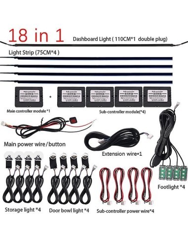 Wireless Ambient Light Kit with LED, Acrylic 18...