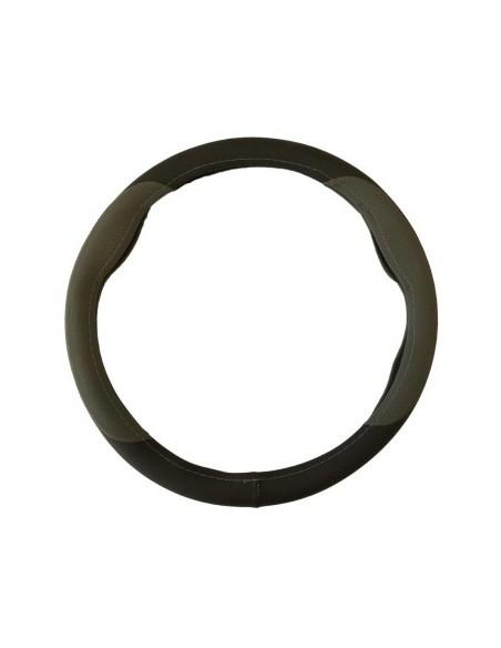 Gray Eco-Leather Steering Wheel Cover 37-39 cm